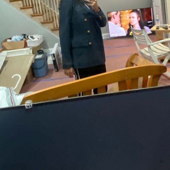 Lauren Ralph Lauren Denim Like Blazer Gold Buttons - Picture 7 of 8